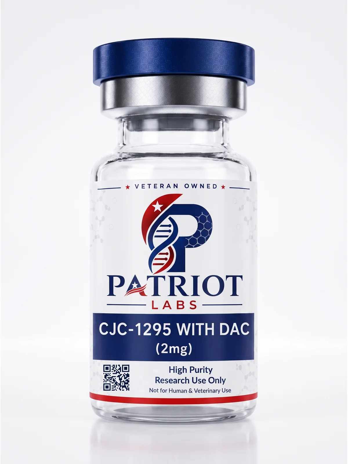CJC-1295 w/ DAC 2mg research peptide vial