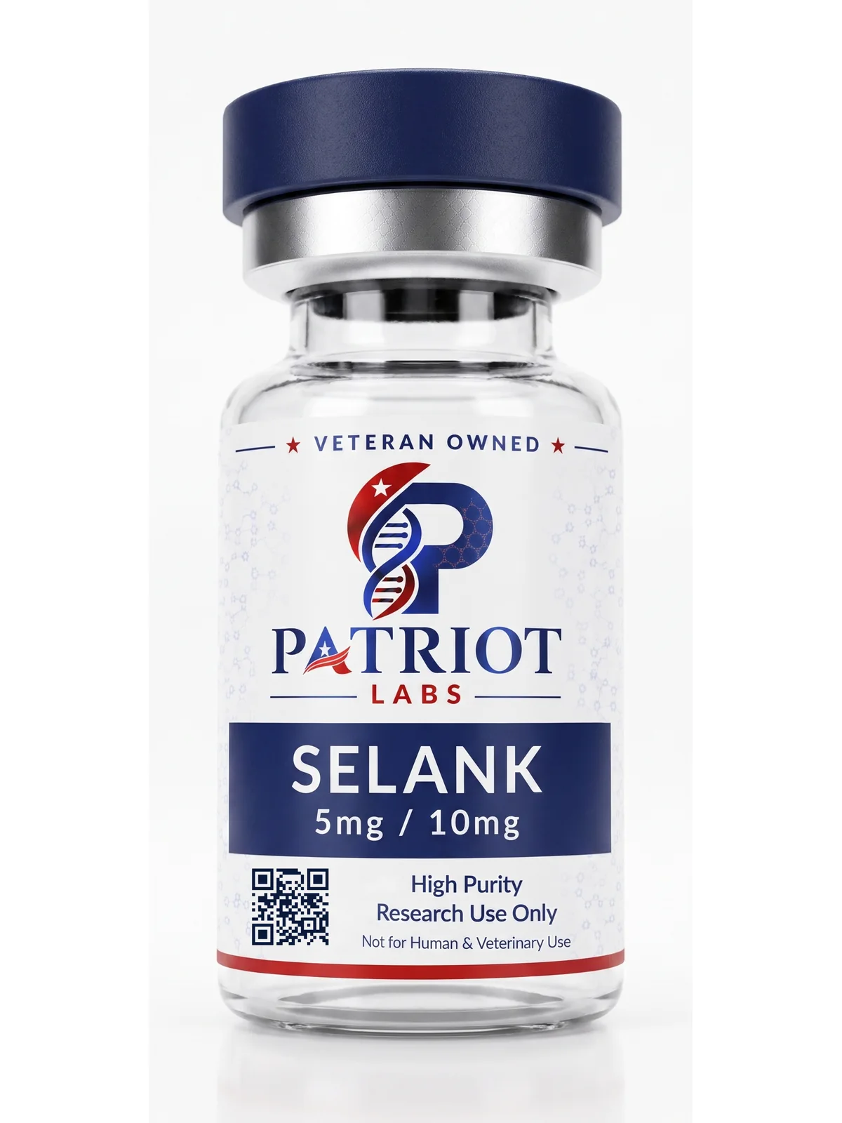 Selank 5mg research peptide vial