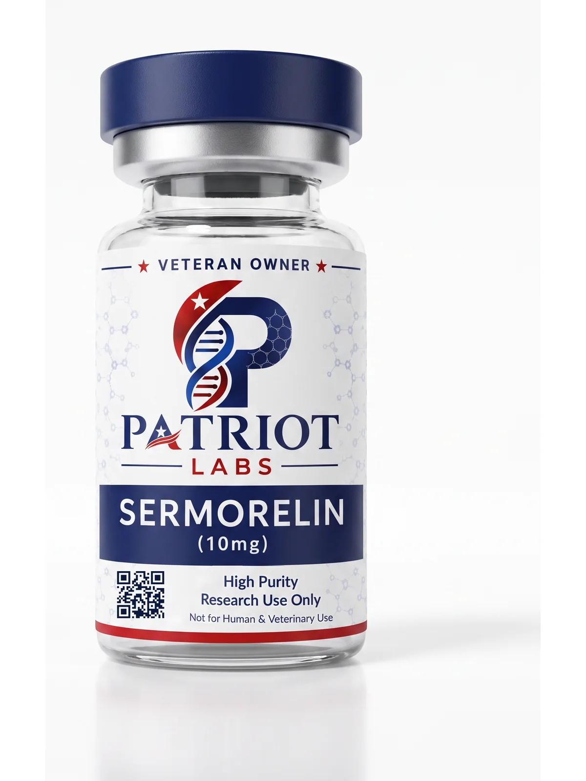 Sermorelin 10mg research peptide vial